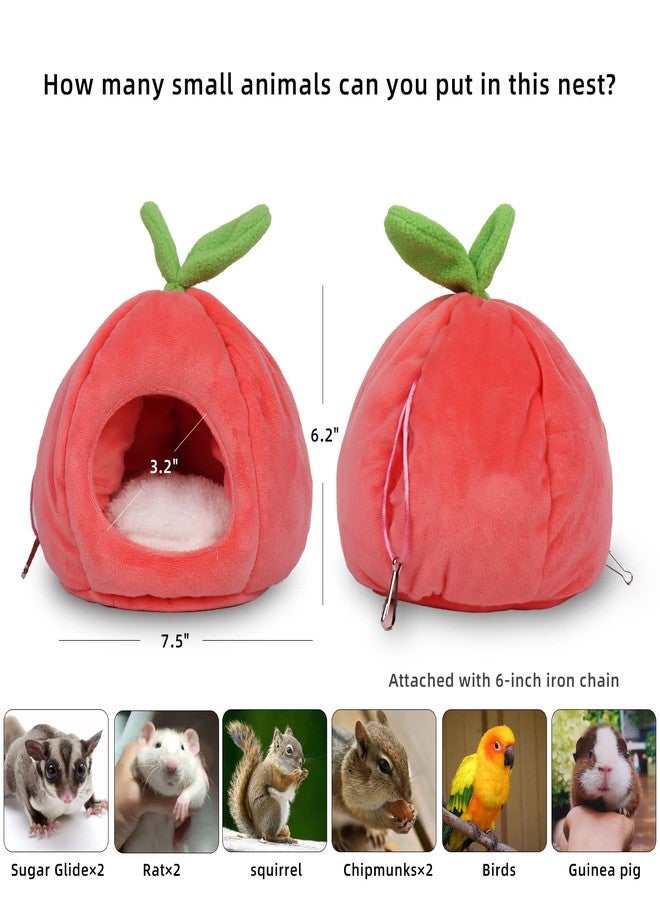 HardcorePet Pet Hideout House - Rat Beds, Small Animal Washable Cage Accessories - Hamster, Syrian Hideout, Sugar Glider Hammock for Dwarf Hamsters, Squirrel, Chipmunks - Pink - Image 3